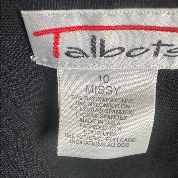 Talbots black silver teardrop dress size 10 - Picture 4 of 5